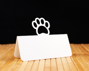 Paw Print Place Cards Set of 25