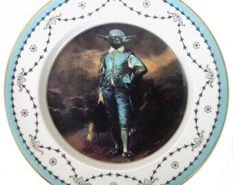Blue Yoda Portrait Plate 10.5"