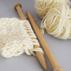 Handmade Wooden Jumbo Knitting Needles diameter 20mm 15mm. Length 35cm - 38cm.
