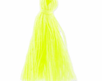 Yellow CHICK 30mm cotton tassel