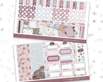 April - Mauve-lous // B6 Monthly Planner Sheet (100 Planner Stickers)