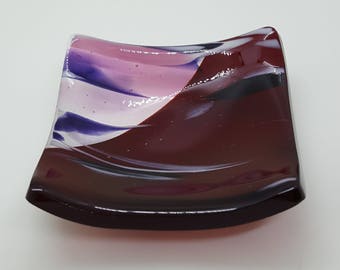 February Fused Glass Trinket Dish