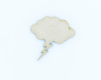 Silhouette of a cloud with lightning