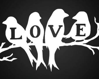 Love Birds Vinyl Decal