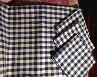 BBQ / Picnic Gingham Tablecloth And 6 Napkins