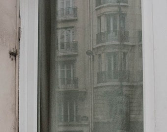 Paris Photography, Paris Print, Paris Decor, Cat in Paris window