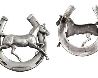 Vintage Equestrian Theme Brooches for Parts.