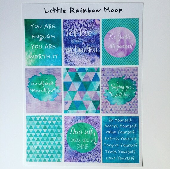 self love plannerjournal stickers full boxes