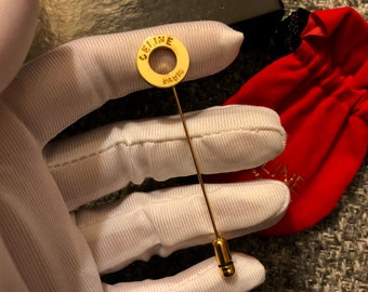 Vintage Celine gold pin 1980 (Extremely rare)