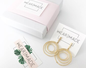 Abstract Whirlwind Earrings, Gold Earrings, Dangle Earrings, Drop Earrings, Minimalistic Earrings, Hypoallergenic Jewelry