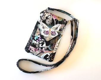Cell phone purse - iphone wallet purse - mobile phone bag - small crossbody bag - butterfly purse - cell phone wallet purse - sling purse