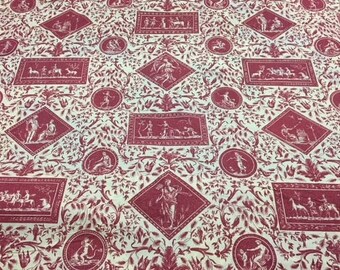 Red Toile d'Avignon (sold by the yard)