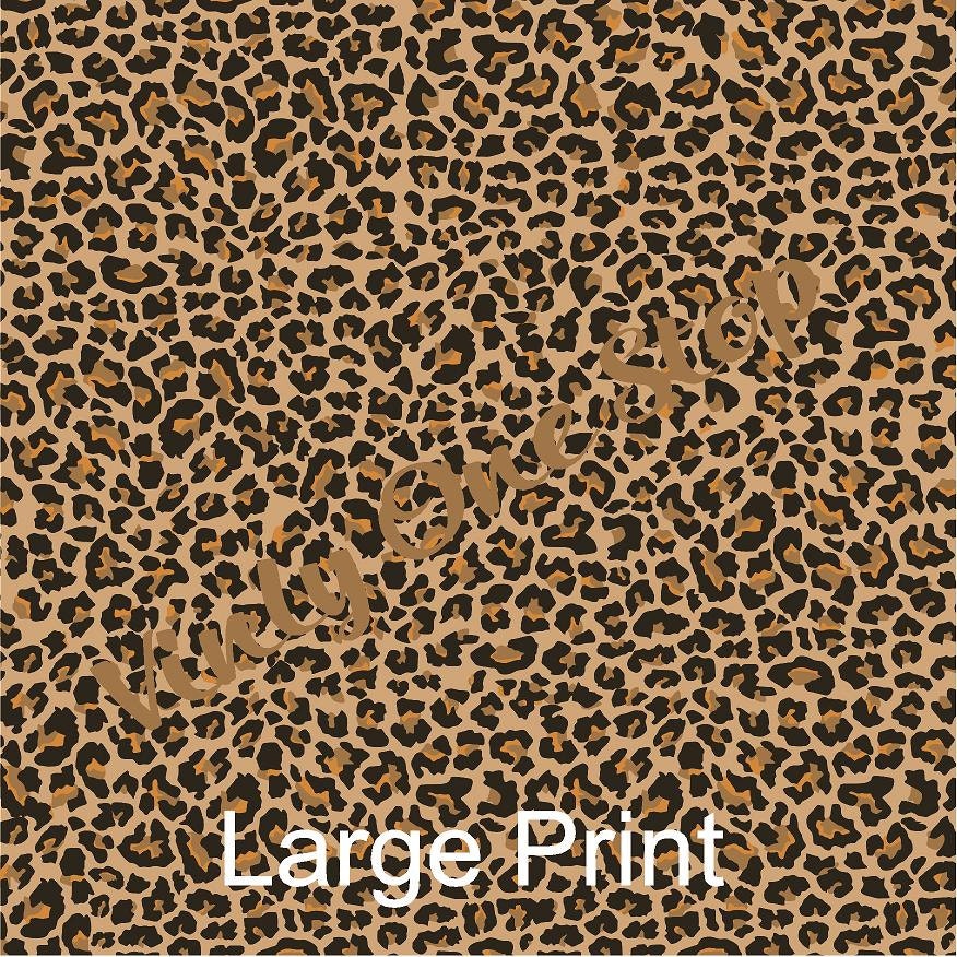 Cheetah Print 12x12 _12 x 6 inch Vinyl Sheet Mix and Match.
