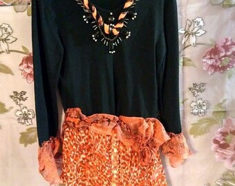 Juicy" Upcycled top tunic 32"bust small