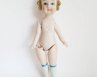 Vintage Porcelain Bisque Doll