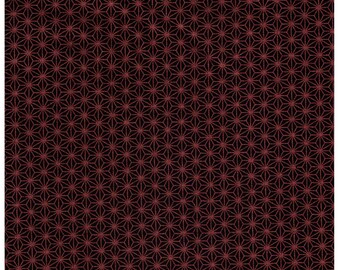 HALF YARD - STOF Fabrics - Glimmering - Asanoha Copper Metallic on Black - 4592-907