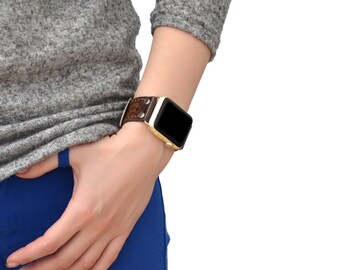 Brown Leather apple watch band 38mm / 42mm // apple watch accessories - leather apple watch strap - iwatch band leather - lugs adapter