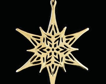 Metropolitan Museum of Art 1976 Sterling Silver with Gold Star Ornament