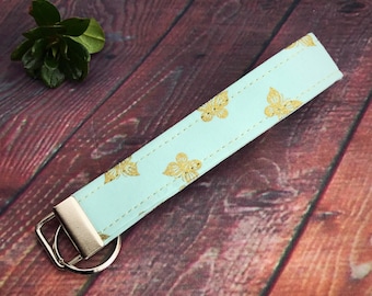 Butterfly wristlet, key fob, fabric key fob, key chain, stocking stuffer