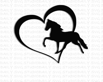 Download Horse love svg | Etsy