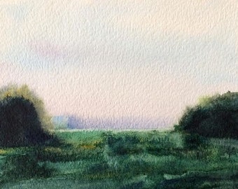 Gerhard Richter, Gerhard Richter watercolor, landscape painting, landscape watercolor, reproduction painting, Richter painting, watercolor
