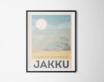 Star Wars Themed Jakku Travel Poster