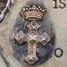 Soldered Cross Crown Pendant Religious Metal Raw Brass Cross Bohemian Scrapbooking Supplies Altered Art Supplies Craft Supplies Mixed Metals