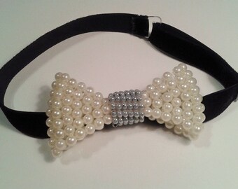Bow tie for men,white bow tie, Bow tie