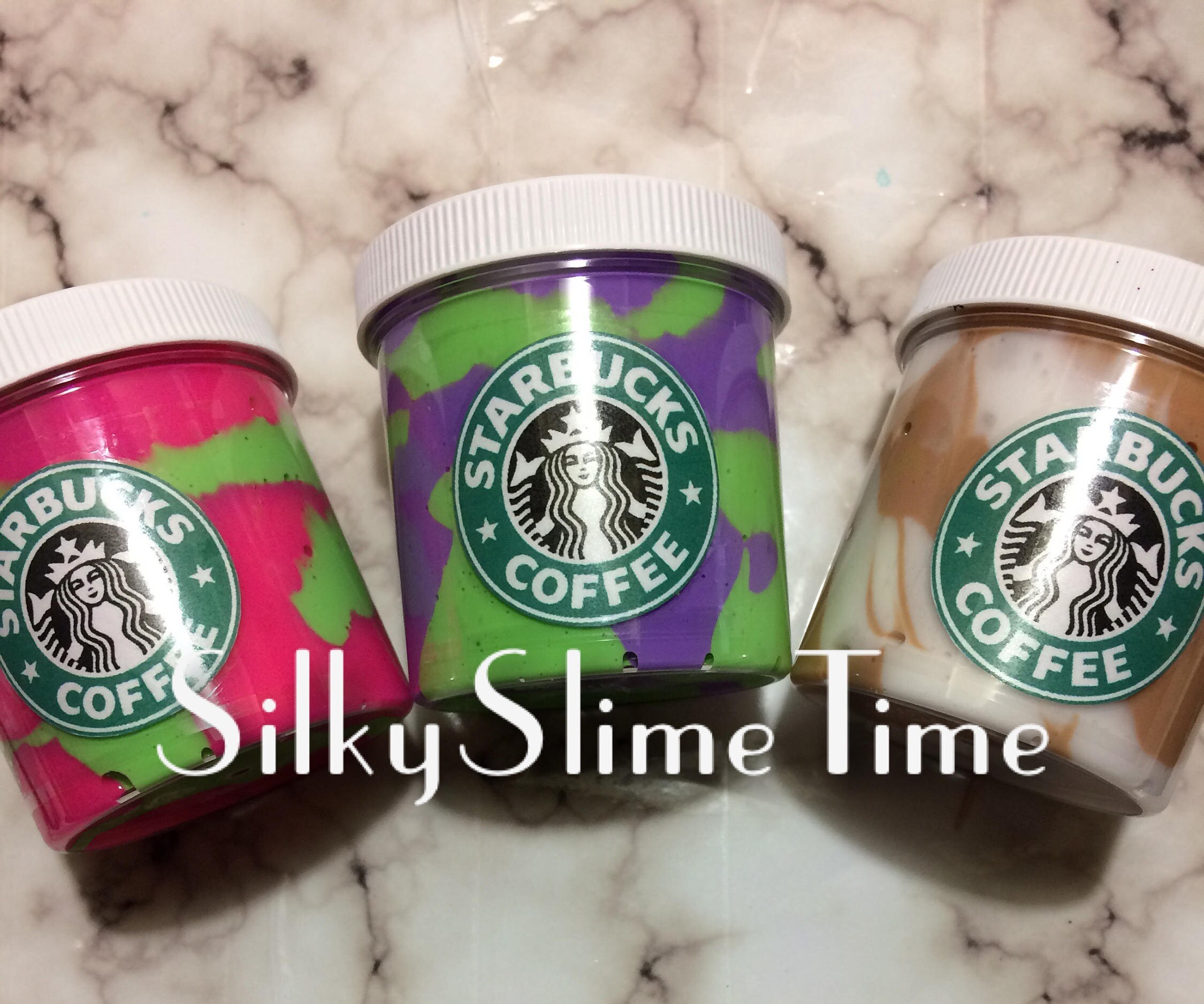 Large Frappuccino Slime Trio Starbucks Slime