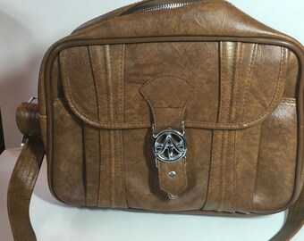 Vintage 1975 American Tourister brown travel carry on bag/luggage