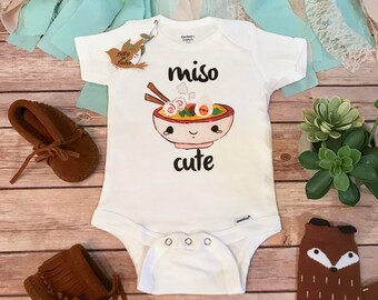 Miso Cute Onesie®, Baby Shower Gift, Unisex Baby Clothes, Baby Boy Clothes, Funny Onesies, Sushi Onesie, Cute Baby Onesies, Hipster Baby