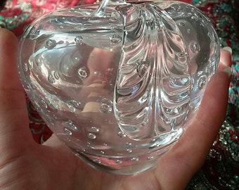 Apple shape Blown glass paper weight