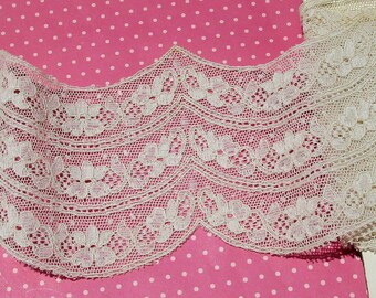 Antique Lace Vintage Lace Trim Cotton Alencon Lace Scalloped Wide