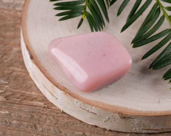 One Large Peruvian Pink Opal Tumbled Stone - Peruvian Opal Stone, Pink Opal Stone, Healing Crystal, Pink Opal Jewelry Making E0370