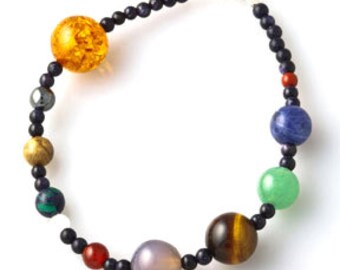 Solar System Beaded Gemstone Planet Bracelet