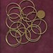 Brass ENDLESS HOOP EARRINGS Vintage (5 pair) 10 pieces 36 mm size 1 3/8" size 9316 MoRE AVAlLABLE
