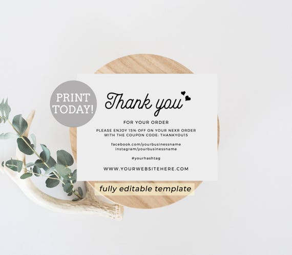 Inspirational 15 Thank You Card Etsy