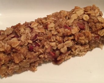 Granola Bar Made to Order with Oats and Strawberries from OHio