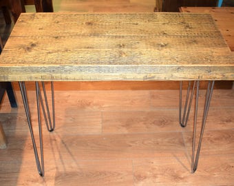 Reclaimed Wooden Desk on Hairpin Legs