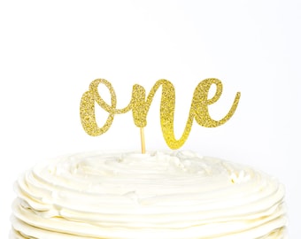 First Birthday Cake Topper, One Cake Topper, Cake Topper, First Birthday, Glitter Cake Topper, Birthday Cake, Birthday Cake Topper, One Year