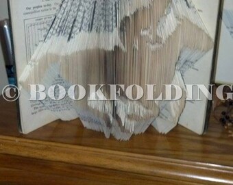 Horse and jockey book folding pattern