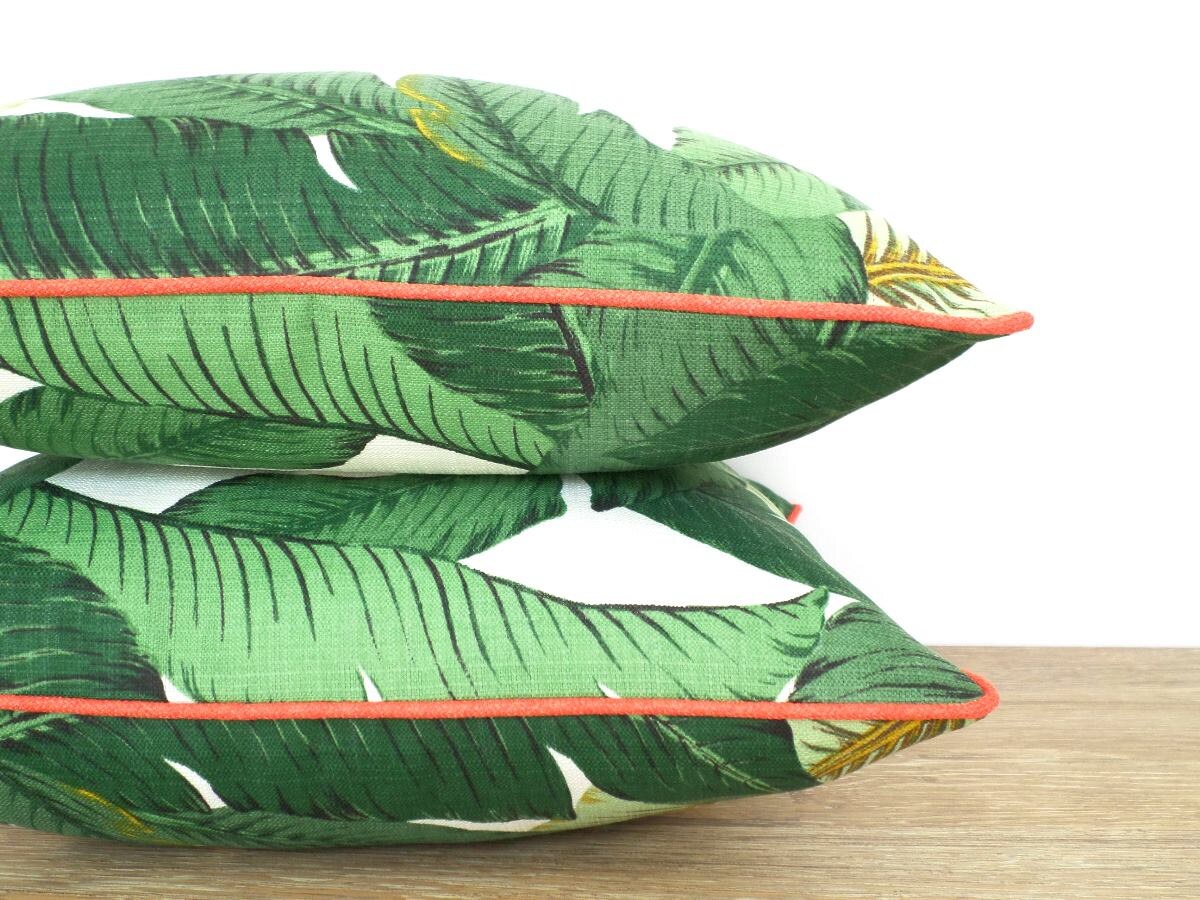 outdoor banana leaf pillow