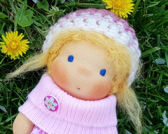 Waldorf doll, Dress up pocket fabric doll, Handmade cloth doll, Birthday gift for her, Waldorf inspired doll, Waldorf toy