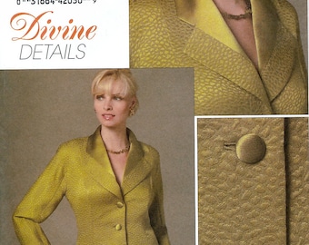 Vogue Divine Details V8458 Sewing Pattern for Misses' Jacket - Uncut - Size 6, 8, 10