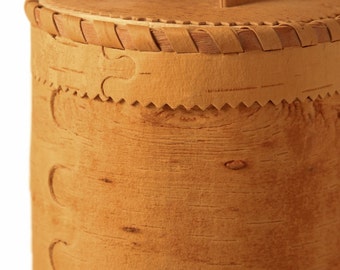 Cereal box from natural birch bark