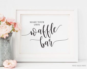 Printable waffle bar | Etsy
