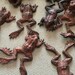 Vintage Brass Frog Stampings (1)(38mm Long) Highly Detailed Beautiful Patina Stamping