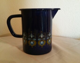 old enamel pitcher
