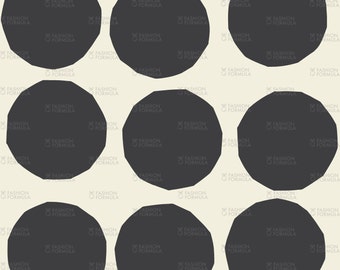 Polka Dot Paper Circles Fabric by RuthRobson