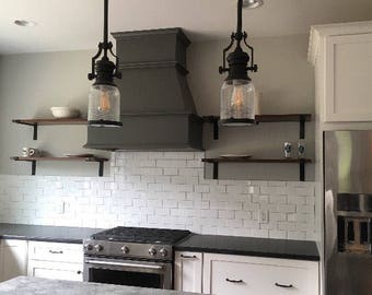 Sale! Handcrafted Metal Shelf Bracket, Edged 1/4" x 1 1/2", Shelf Support, Handmade, Rustic, Farmhouse, Iron, Steel, Shelf Hangers